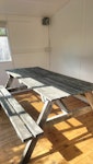 wooden picnic table MUST GO THIS WEEKEND!

needs tlc but not rotten 

76cm W (table top)
138cm W (outer seat edge to opposite seat edge)
75cm H
178cm L

pl text 07903 452632 AL4 - removed for £75