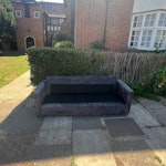 sofa with cushions sofa for collection, on pavement ready for collection W5 - removed for £50