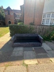 sofa with cushions sofa for collection, on pavement ready for collection W5 - removed for £50