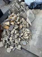 Rubble collected by Quick rubbish recycling Ltd