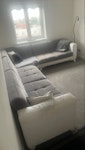 L shape large sofa it is a L shaped large sofa, it would be dismantled into two pieces, we only need collection. It would be from outside of the flat. You will not need to come in and even carry it out. We just need collection from outside of our flat as stated above it will be in two pieces. EN8 - removed for £100