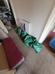 Polystyrene, cardboard, metal Polystyrene in cardboard boxes, broken stepladder, 2 x small appliances, 5x30l household waste bags ST5 - removed for £130