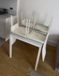 Small sofa, table, bed frame Small sofa, dining table and 2 chairs, chest of drawers, tv stand unit, bed frame (queen) N1 - removed for £150
