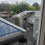 lots of stuff A kitchen dresser, a broken chair, a piece of plywood, some scrap metal, an old air cooling system, 2x old hoovers E3 - removed for £250