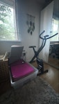 Household items Folding exercise bike (broken - photo shows it open), 4 under bed strorage boxes and lids (all useable) vinyl storage crate (broken), rocker board and a small area rug (not shown), NW2 - removed for £75
