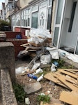 packaging packaging, 4 curtain rails 3m of chip board couple of old curtains two empty pots HA0 - removed for £80