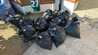 10 x rubble sacks of soil collected by Quick rubbish recycling Ltd