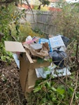 garden waste, bookshelf, bike garden waste
bike
bookshelf
black bags
boxes TW10 - removed for £90