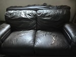 1 settee 1x 2 seater leather settee for disposal M4 - removed for £60
