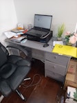1 bedside cot & 1 office desk. Empty office table and empty (other than small slimline mattress) bedside cot. 
Please ignore clutter in photo's items will be empty for removal purposes. TW15 - removed for £80