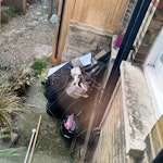 Bags of old wood floor, cardbo Old wooden floor in bags also some cardboard boxes and a couple plants N16 - removed for £130