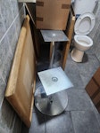 Large Removal from Betfred Sho 7 chairs
4 bags of cardboard 
2 table tops
2 boxes of seat covers
2 metal stool bases 
Extra cardboard 
Furniture is outside and also in customers toilets M6 - removed for £160