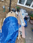 bathroom renovation waste. some tiles, some flooring, bath couple of buckets... SG18 - removed for £120