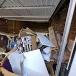 Packaging + home items Garage full of mainly carboard, styrofoam packaging.
One electric lawnmower -works but needs new wheels
Not everything in picture is for disposal. Just the packaging and one lawnmower LE2 - removed for £200