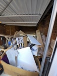 Packaging + home items Garage full of mainly carboard, styrofoam packaging.
One electric lawnmower -works but needs new wheels

Not everything in picture is for disposal. Just the packaging and one lawnmower LE2 - removed for £200