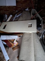Carpet, underlay, door, woods collected by Waste Machine