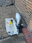 Basin, pedestal, and boxing Basin, pedestal, and boxing CR4 - removed for £50