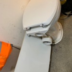 Toilet, toilet tank, heater broken toilet and toilet tank. broken heater E4 - removed for £50