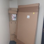 Furniture removal 2 boxes with sisco parts
4 large empty cardboard boxes
5 large posters frames
2 smaller posters frames
Little cupboard in womens toilet BD19 - removed for £100
