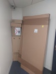 Furniture removal 2 boxes with sisco parts
4 large empty cardboard boxes 
5 large posters frames
2 smaller posters frames 
Little cupboard in womens toilet BD19 - removed for £100