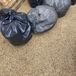 Up to 15 bags Bing bags of household waste. Cardboard to recycle. 2 bags of grass cuttings. Not all shown as will be filled today. Must be collected tomorrow. SW15 - removed for £65