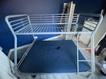 Bunk Bed + Double Mattress Bunk Bed + Mattress. 
Bed has been taken down and screws are all together (if anyone wishes to reuse) BR1 - removed for £80