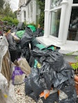 gardening, landscaping waste gardening waste, wood waste, tile waste,  small bags unused subbase(mot1) can reuse. front garden . N16 - removed for £300