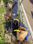 gym equipment, old laptop. Just some workout equipment and an old laptop in the blue bag. W13 - removed for £65