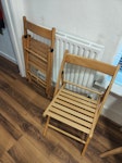 4 folded chair, 3 x cabinet 2 x bedside cabinet, 1 assembled 1 disassembled in bin bag
1 x large chest/cabinet
4 x folding chairs, 1 broken TW11 - removed for £110