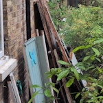 dismantled shed very old 6 x 8 shed dismantled in parts, and lino that was in it. NW3 - removed for £100