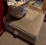 Household furniture A selection of household furniture:
1 x mirror 
1 x small table and table legs 
1 x pouffee
1 x small side table 
1 x bench 
1 x TV - no remote SE13 - removed for £80