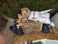 Pallets and rubbish collected by Waste Not
