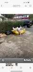 yellow bag of house rubbish yellow bag of household stuff and some loose wood HA7 - removed for £100