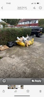 yellow bag of house rubbish collected by Quick rubbish recycling Ltd