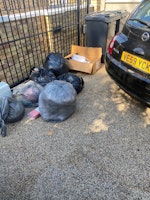 Bags of household waste / boxe collected by Quick rubbish recycling Ltd