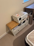 Home furniture Round glass table + 4 chairs 
1 leather chair
1 - 2 seat sofa
1 bed mattress + base 
1 office desk plus chair
1 tv stand
5 coffee tables (3 small square and 2 rectangular) HP9 - removed for £500