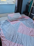 King size mattress and bed King size mattress and duvan bed frame (splits in two)
Bedding removed before collection.

Thanks ST7 - removed for £50