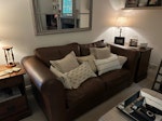 2 x 2-Seater Sofas Two 2-seater leather sofas. one is a sofa bed GU8 - removed for £200