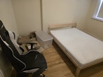 Bed, mattress, chair, boxes A broken desk chair, some cardboard boxes, a plastic box, a small rug, a tjin 3/4 double mattress, and a mini.al 3/4 double bed frame that should be easy to take/break apart. The bed and mattress could be salvaged if desired, but I have no use for them of anywhere to store them, and if they also go to the tip that's fine. KT1 - removed for £150