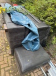 Old Sofa Collection 2 old sofas and foot stool to be collected GU10 - removed for £125