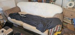 Sofa no cushion covers Sofa, still usable with fire label but no cushion covers so just need a bit of upcycling LS16 - removed for £85