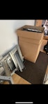 Large box and metal shelves large box with metal shelving SW3 - removed for £60