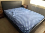 Mattress,cupboard,chairs,table Double mattress, tall double cupboard dismantled, 2 wicker chairs, glass TV table TW11 - removed for £85