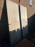 old fire place rubble, 2 doors old fireplace rubble, some long pieces of wood and plastic piping, and two internal doors. RH16 - removed for £75