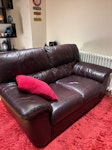 2 seat sofa Leather sofa. Great condition. RH16 - removed for £65