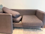 two seat sofa a little bit damage with the sofa cover E14 - removed for £80