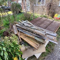 gardern waste plus some timber collected by Greener Waste Solutions Ltd
