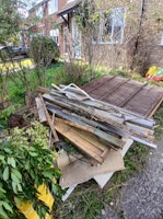 gardern waste plus some timber collected by Greener Waste Solutions Ltd