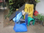 Mixed Junk, Children's slide, PC, door, water tray, wood and odd bits and pieces N19 - removed for £175