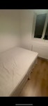 standard dbl divan & mattress standard double bed size
headboard attached to divan
divan is on wheels
mattress in good condition SW4 - removed for £90